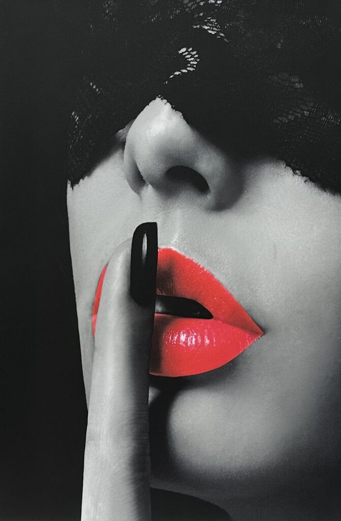 Red Lipstick Hush canvas